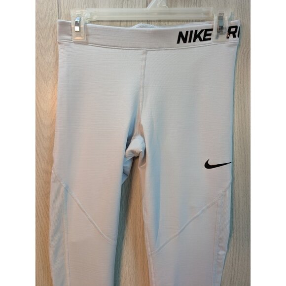 Nike Pro Hyperwarm White Leggings SIZE Medium Orig $70 854965-043 - Picture 2 of 11